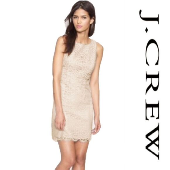 J. Crew Raindrop Lace Tiered Shift Dress - Picture 1 of 7